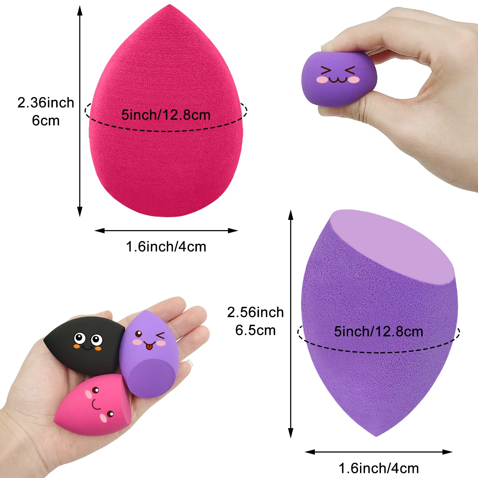 Esponjas Scartink, 3 colores, superficie suave para base y corrector.