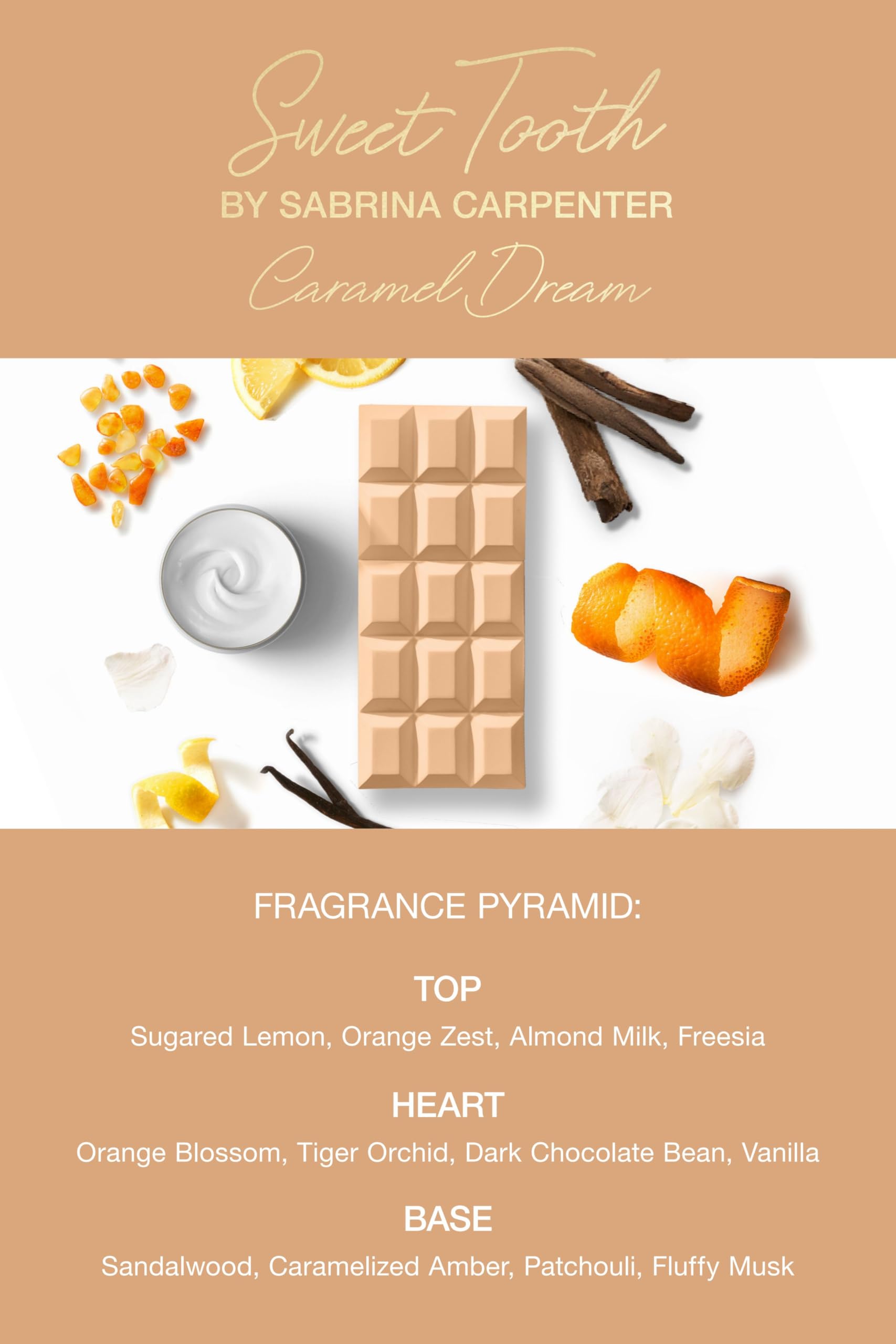 SCENT BEAUTY Sabrina Carpenter Caramel Dream, sensación suave para uso diario.