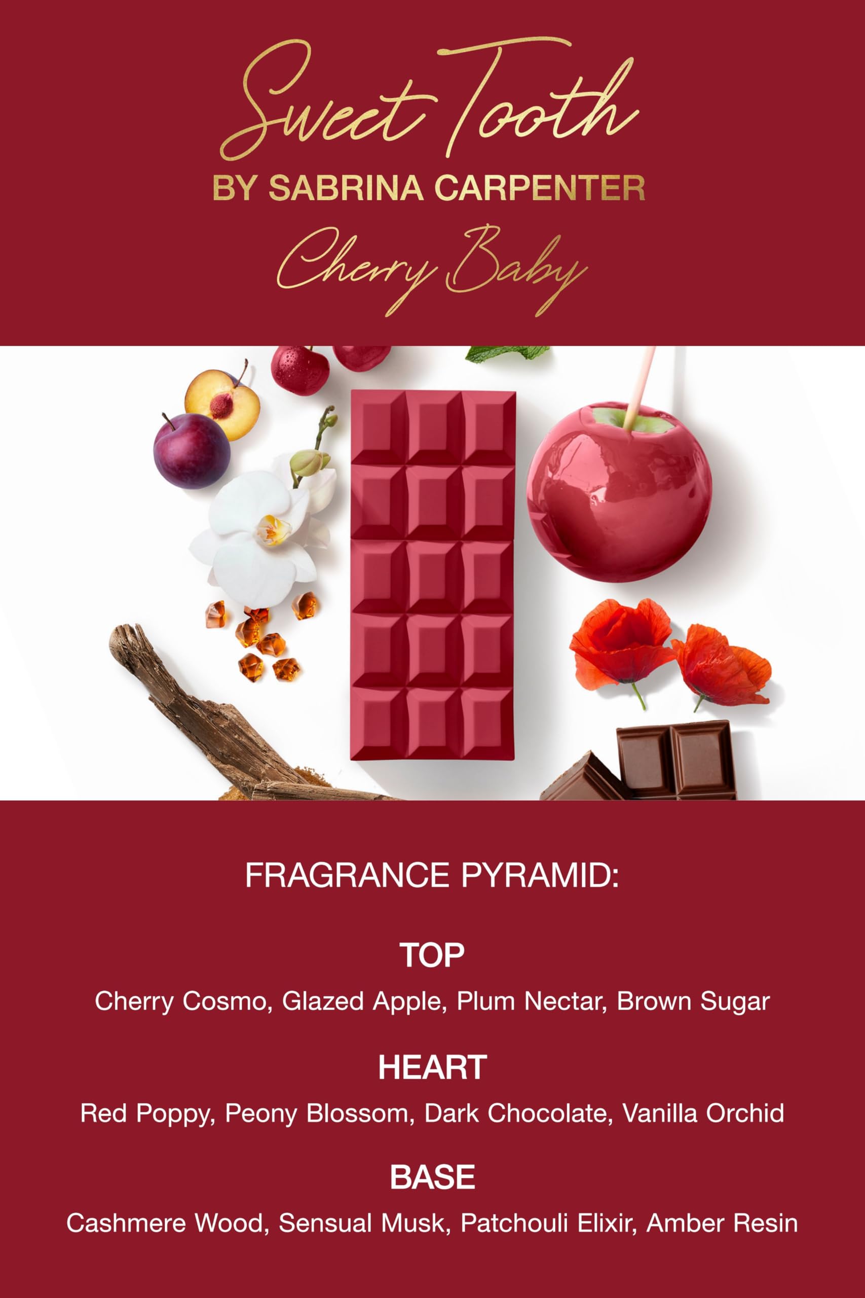 SCENT BEAUTY Sabrina Carpenter Sweet Tooth Cherry Baby, aroma femenino y versátil