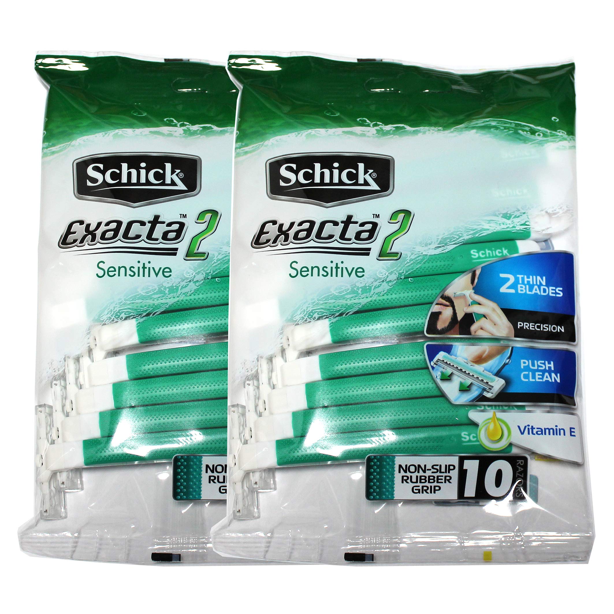 Schick Exacta2 Sensible con mango antideslizante para afeitado estable