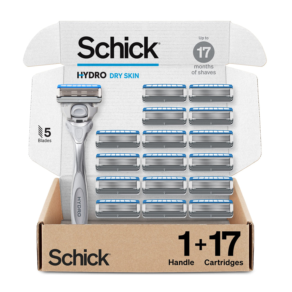 Schick Hydro Dry Skin: mango ergonómico para afeitado suave y cómodo