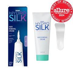 Schick Hydro Silk: aplicación fácil de crema depilatoria para uso cómodo en casa.