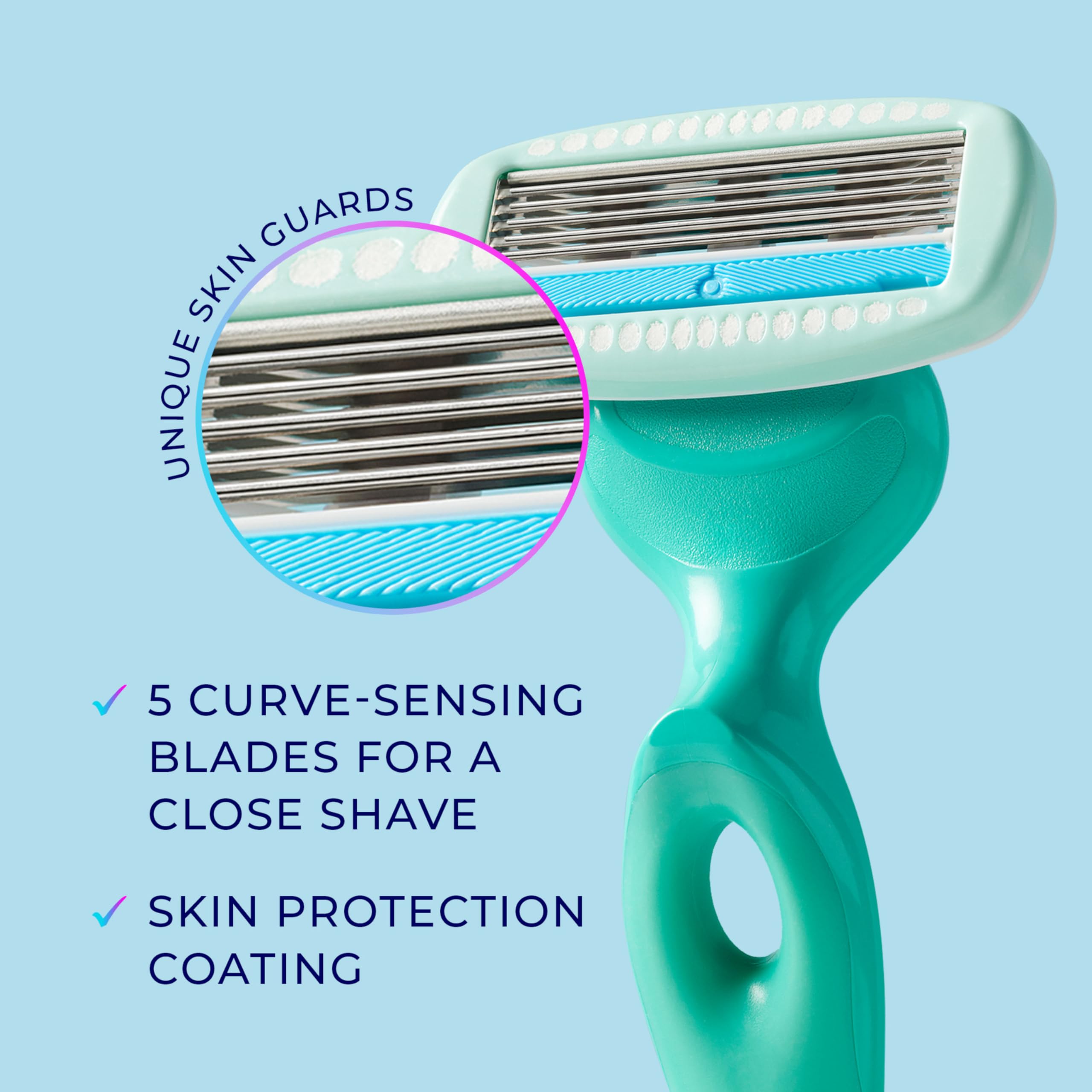 Schick Hydro Silk Manija Ergonómica: agarre seguro para control en cada movimiento.