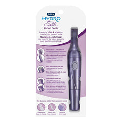 Schick Hydro Silk Perfect Finish, afilador cejas de dos caras para precisión.