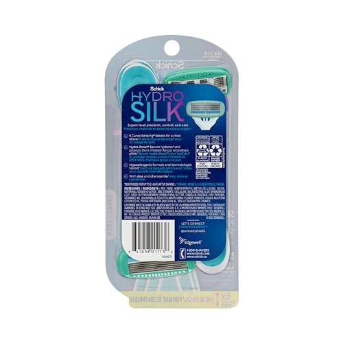 Schick Hydro Silk Sensitive empaque de 6 unidades para uso diario.