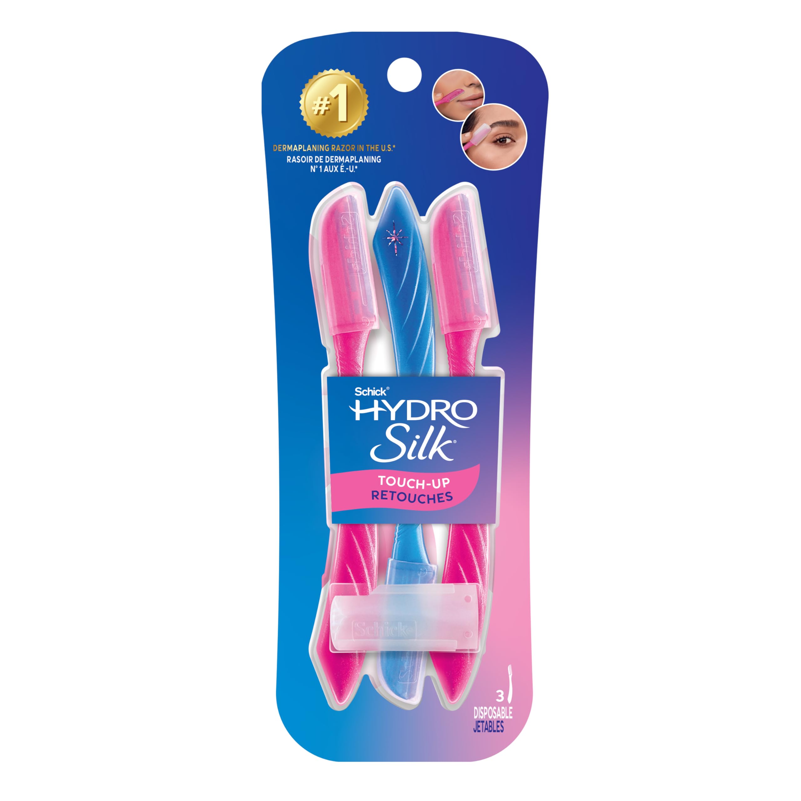 Schick Hydro Silk Touch-Up corta cejas con precisión para un acabado definido.