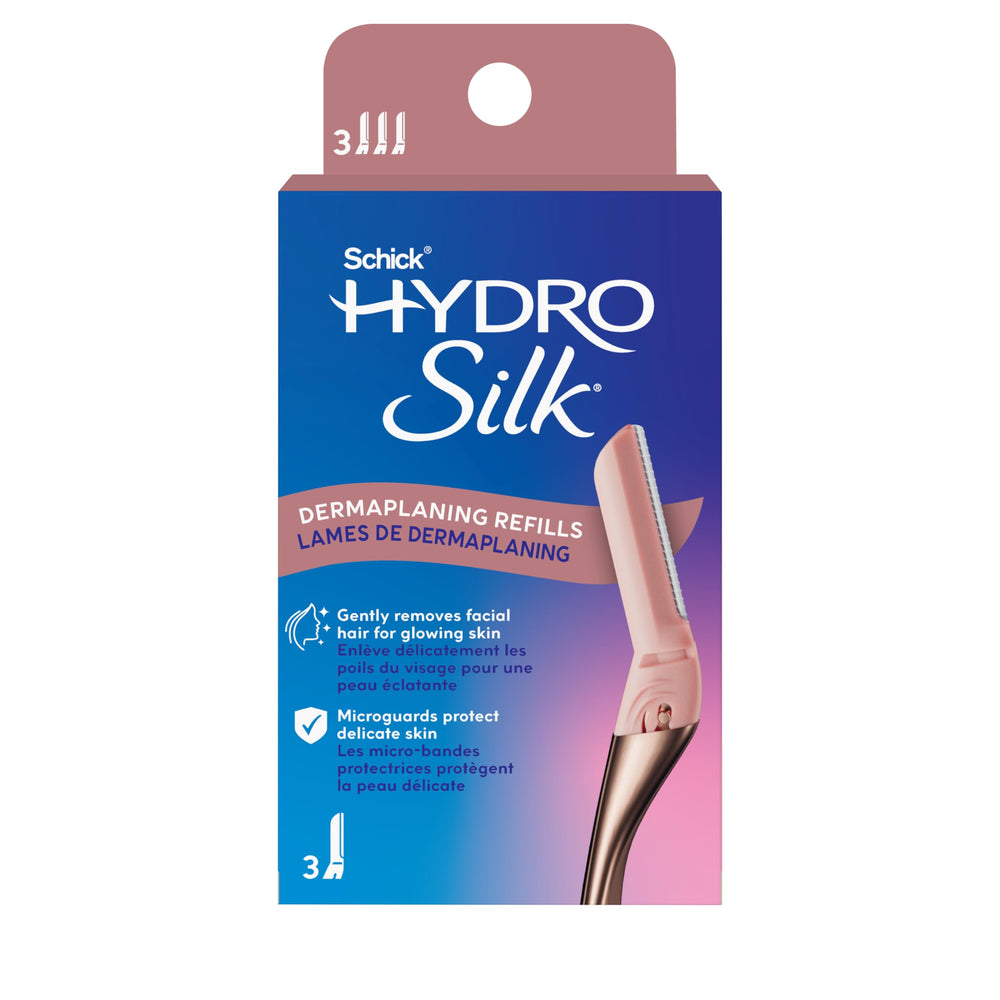 Schick Hydro Silk varita dermaplaning para exfoliar suavemente y lograr piel radiante.