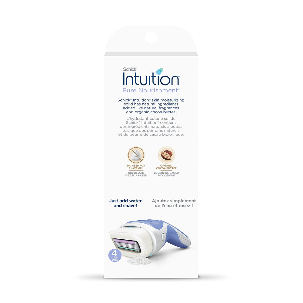 Schick Intuition Pure Nourishment, apta para primeras afeitadas; minimiza nicks.