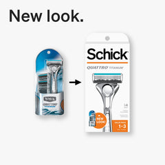 Schick Quattro Titanium: 4-cuchillas para un corte limpio y estable.