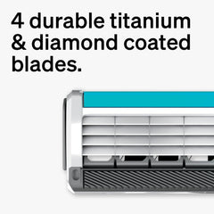 Schick Quattro Titanium: dientes 4 para un afeitado eficiente