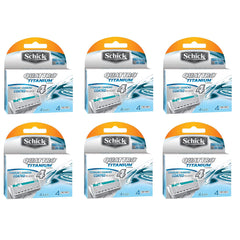 Schick Quattro Titanium repuestos de cuchillas para hombre con afeitado suave y cómodo