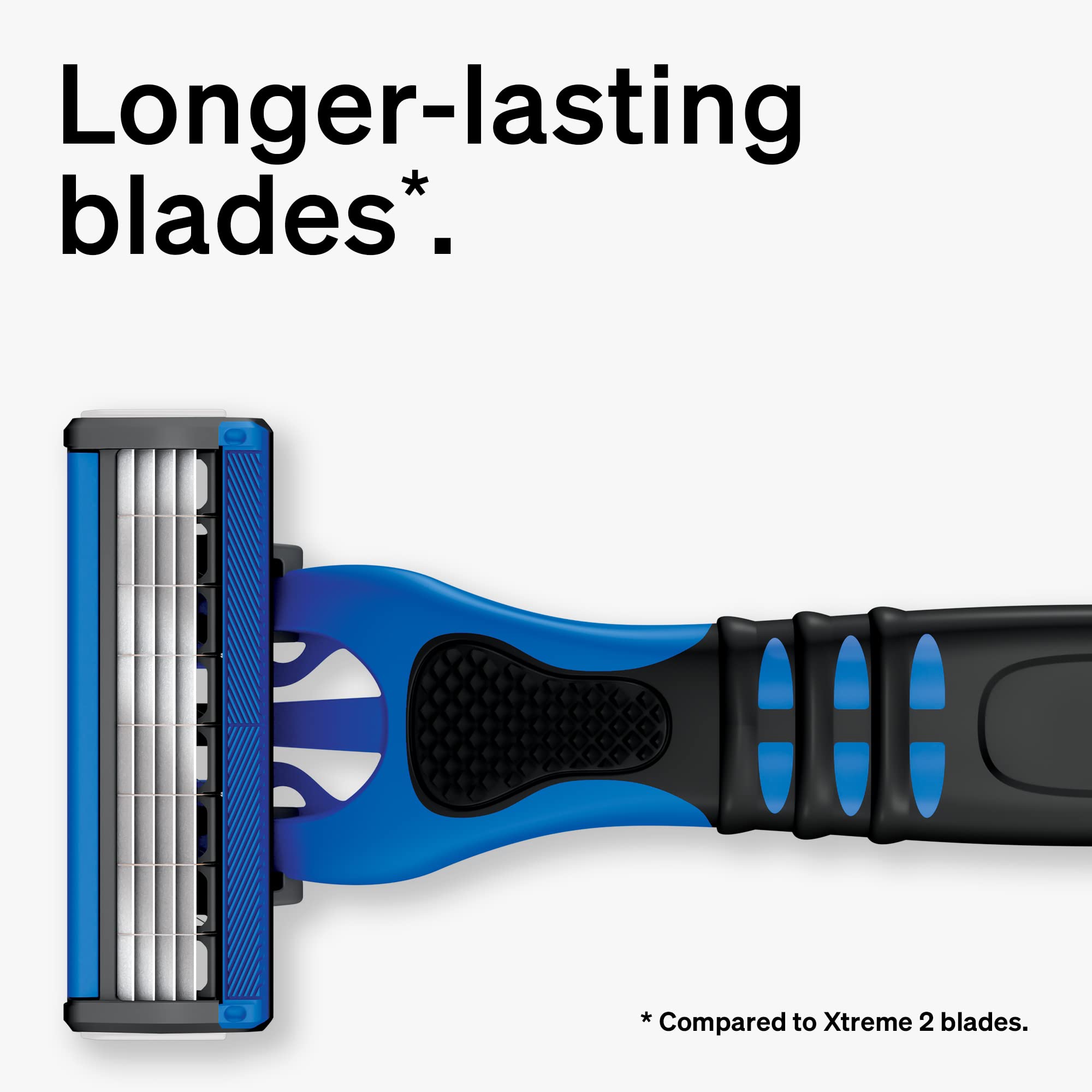 Asa antideslizante Schick Xtreme 4 Outlast garantiza agarre seguro.