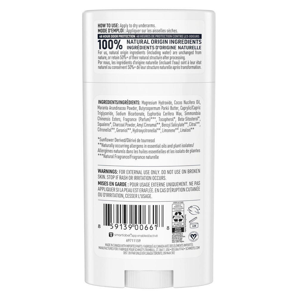 Aroma natural y agradable del Schmidt's Charcoal & Magnesium.