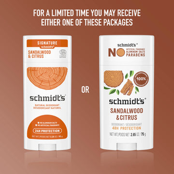 Schmidt's Sandalwood y Citrus, aromas naturales de sándalo y cítricos para una experiencia suave.