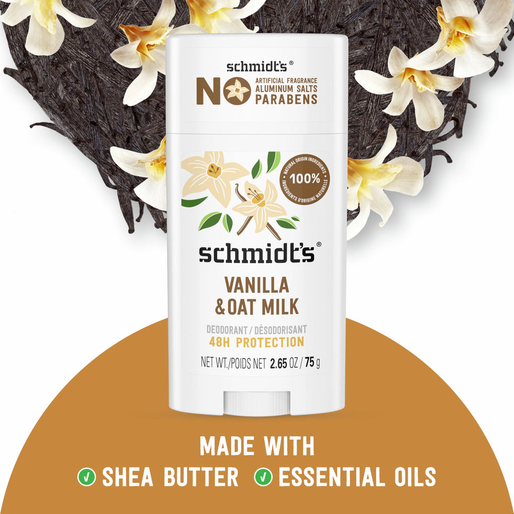 Ingredientes vegetales de Schmidt's: coco, jojoba y manteca