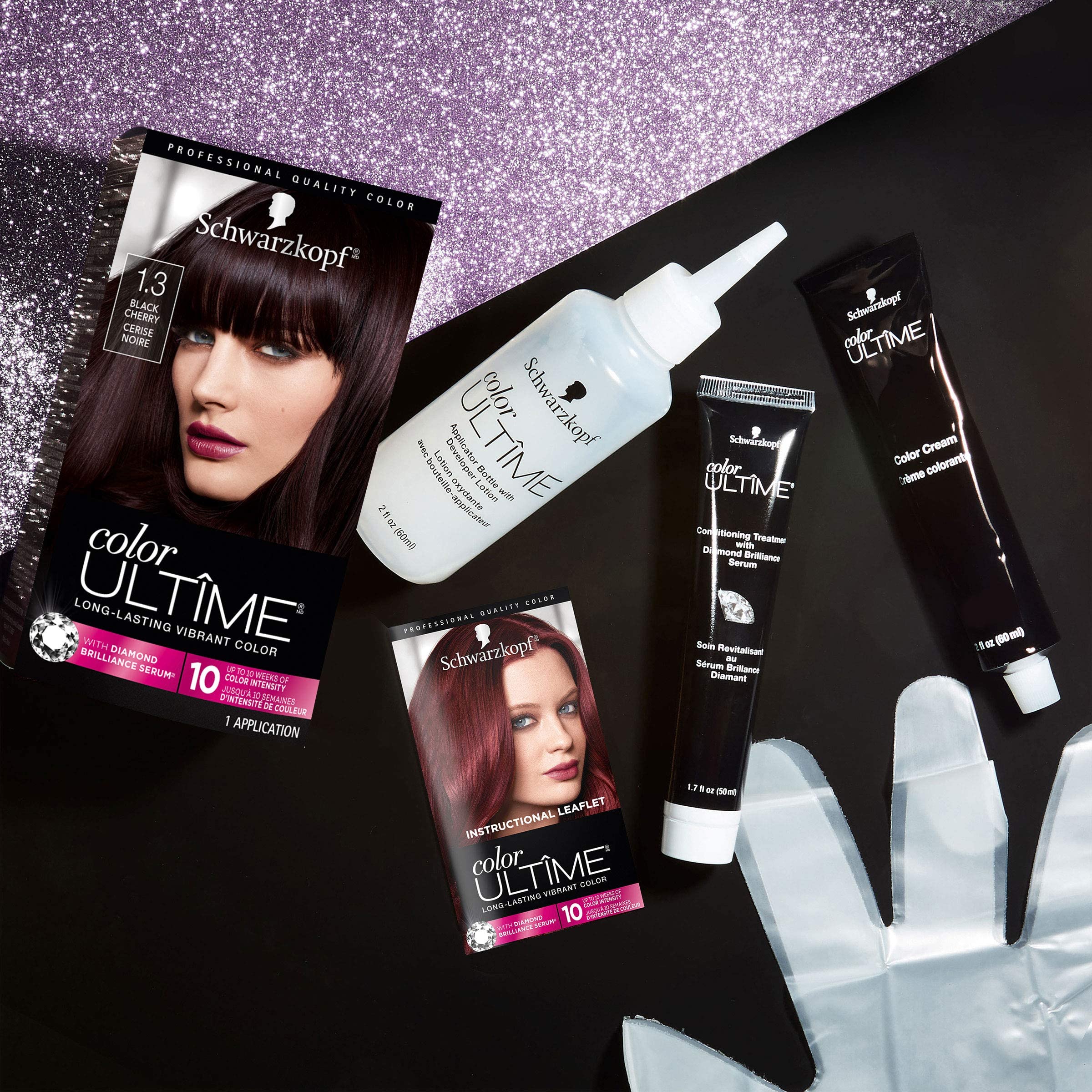 Schwarzkopf Color Ultime 1.3 Negro Cereza: brillo duradero y color que persiste entre lavados