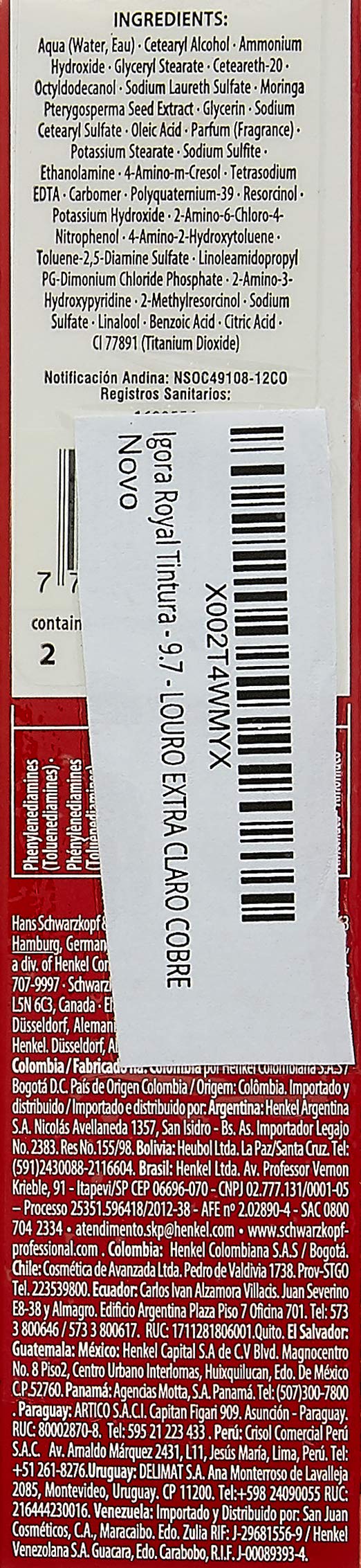 Schwarzkopf Professional Igora Royal brillo intenso y protección contra UV para color duradero.
