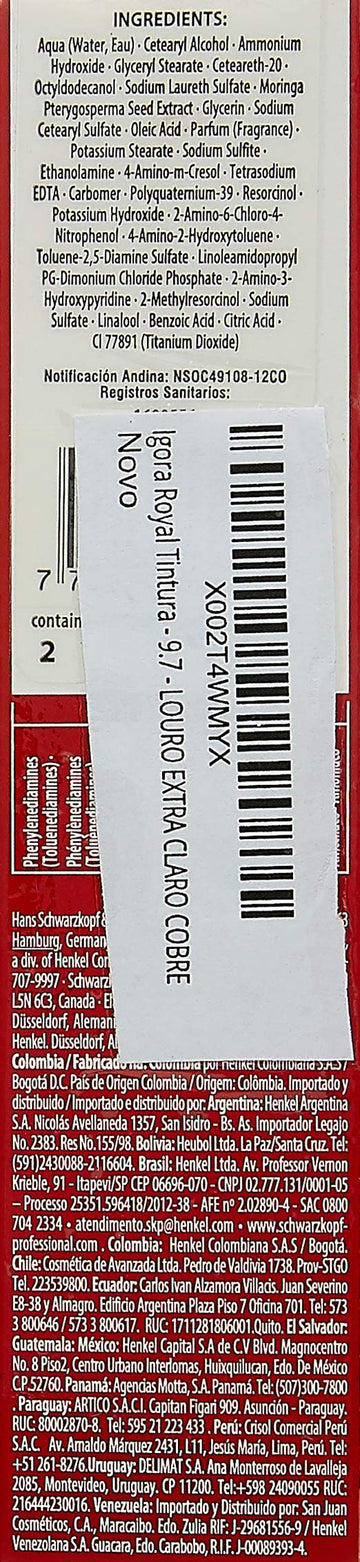 Schwarzkopf Professional Igora Royal brillo intenso y protección contra UV para color duradero.