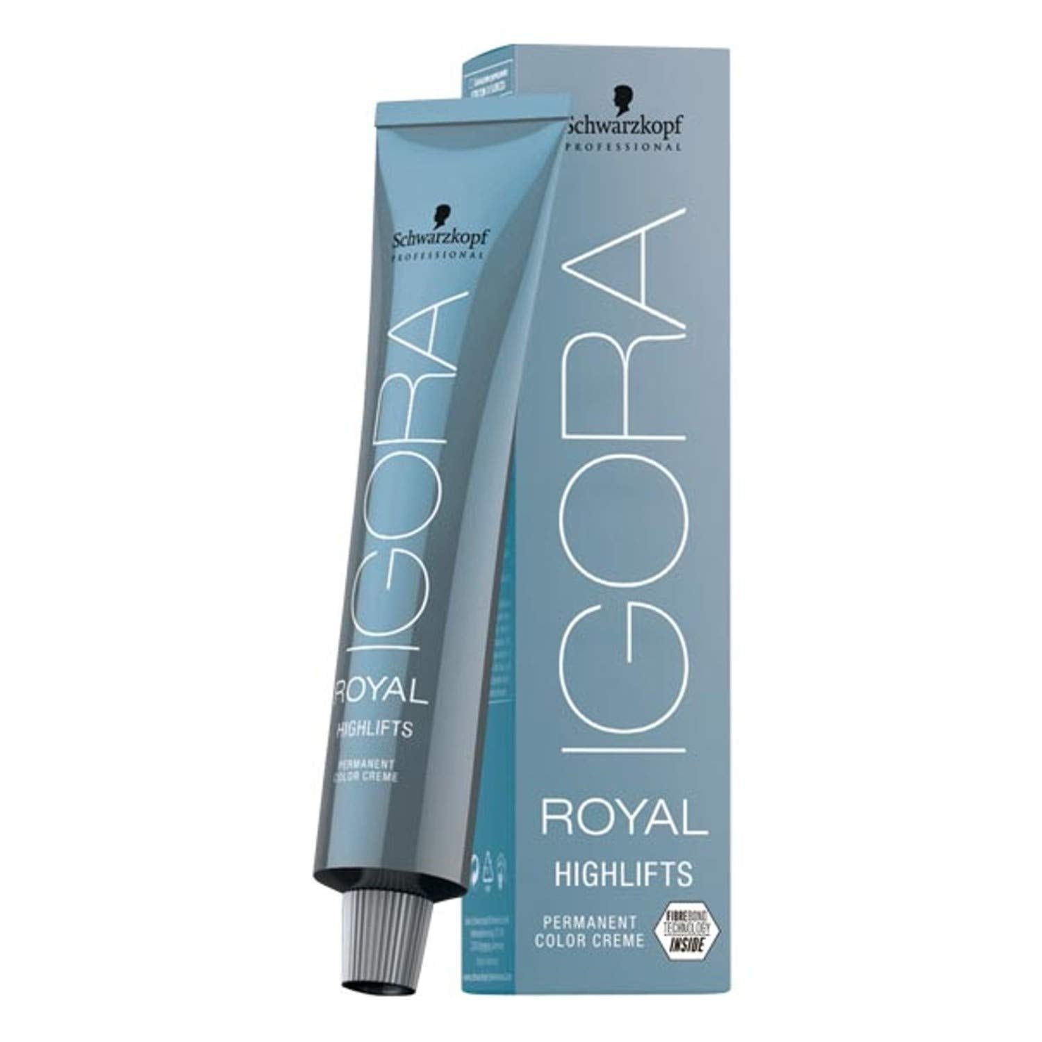 Schwarzkopf Igora Royal Highlifts 12-1 Super Ash, envase 60 ml, color rubio frío sin amarillear.