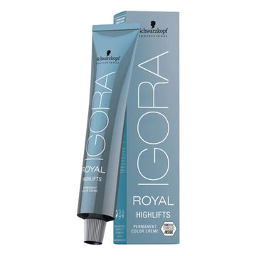 Schwarzkopf Igora Royal Highlifts 12-1 Super Ash, envase 60 ml, color rubio frío sin amarillear.