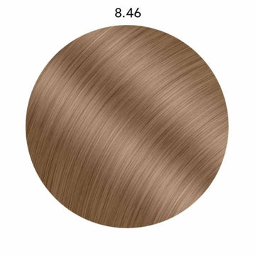 Schwarzkopf Igora Royal Nude Tones color creme application demonstrates even natural coverage.