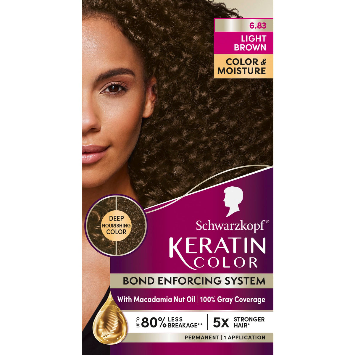 Schwarzkopf Keratin Color 6.83: aplicación en casa para color profesional