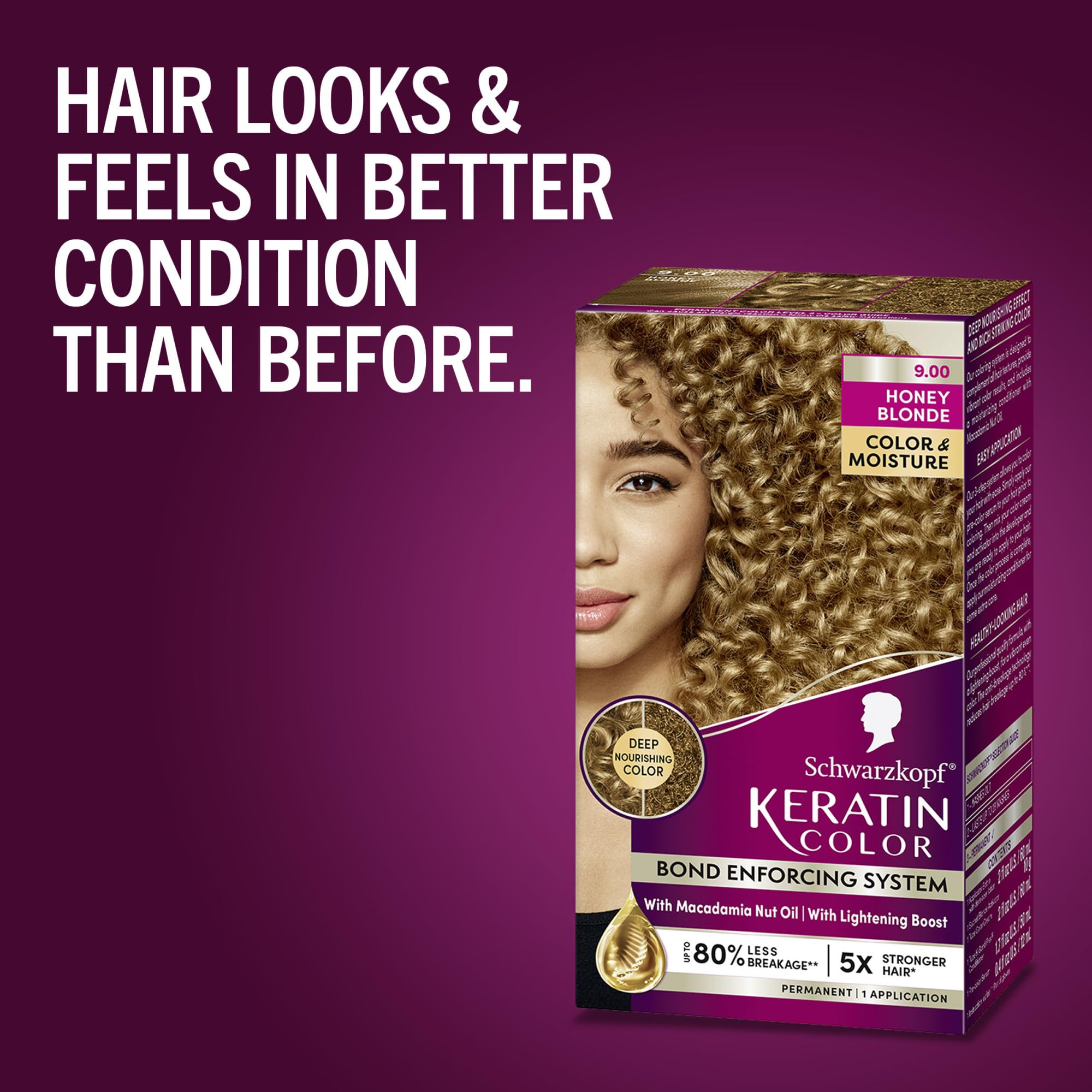 Caja de color Schwarzkopf Keratin Color para uso en casa