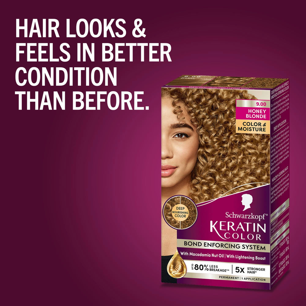 Caja de color Schwarzkopf Keratin Color para uso en casa