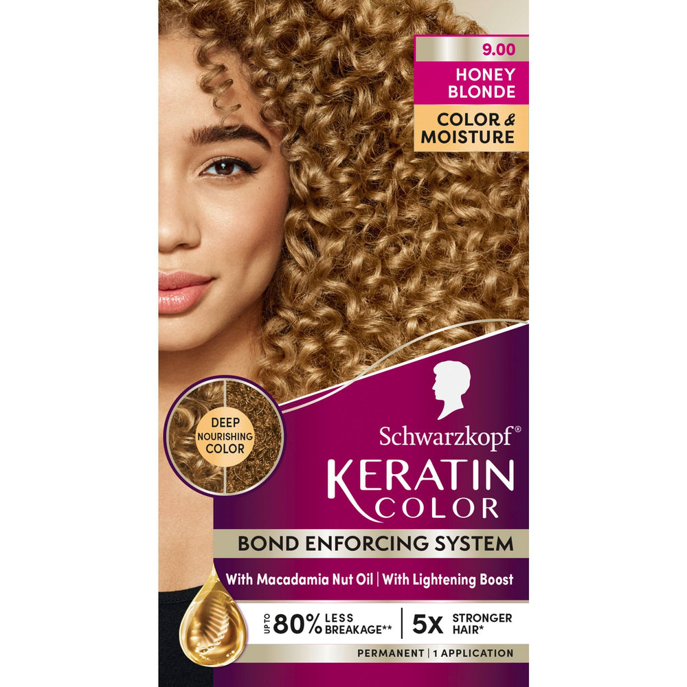 Schwarzkopf Keratin Color crema color tono miel rubio 9.0 para tono natural