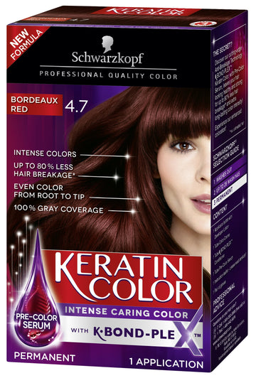 Schwarzkopf Keratin Color con suero precolor en bote para color uniforme.