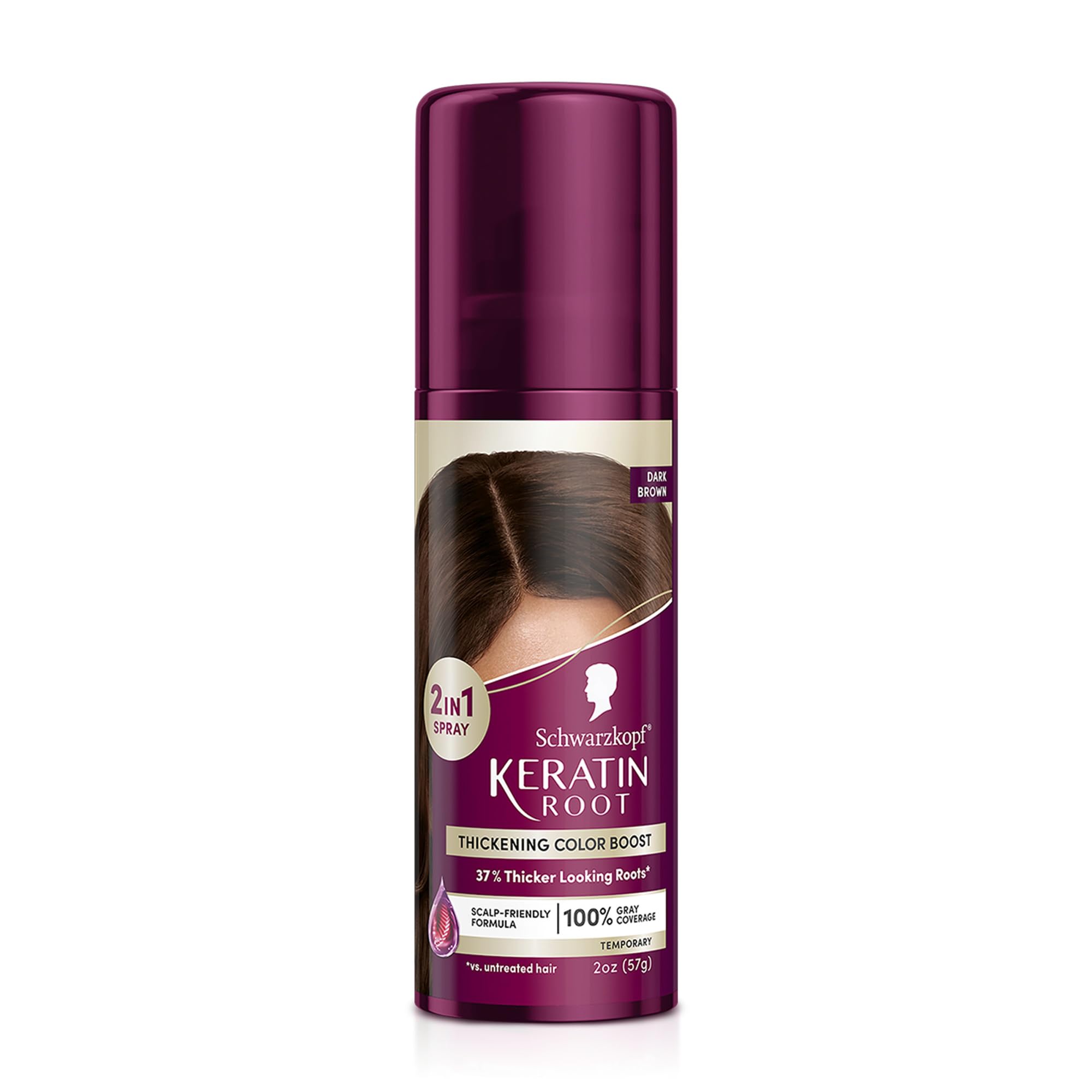 Schwarzkopf Keratin Root spray dos en uno para aplicación precisa en retoques