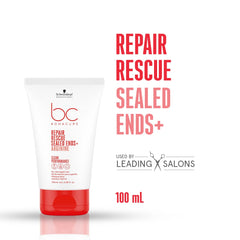 Schwarzkopf Professional Bonacure Peptide Repair Rescue crema-serum sobre manos para aplicar puntas