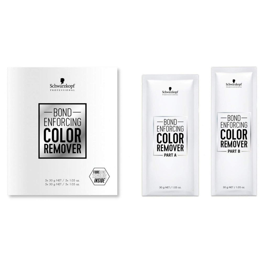 Schwarzkopf Professional Demaquillant couleur renforçant les liaisons, flacon prêt pour une nouvelle couleur.