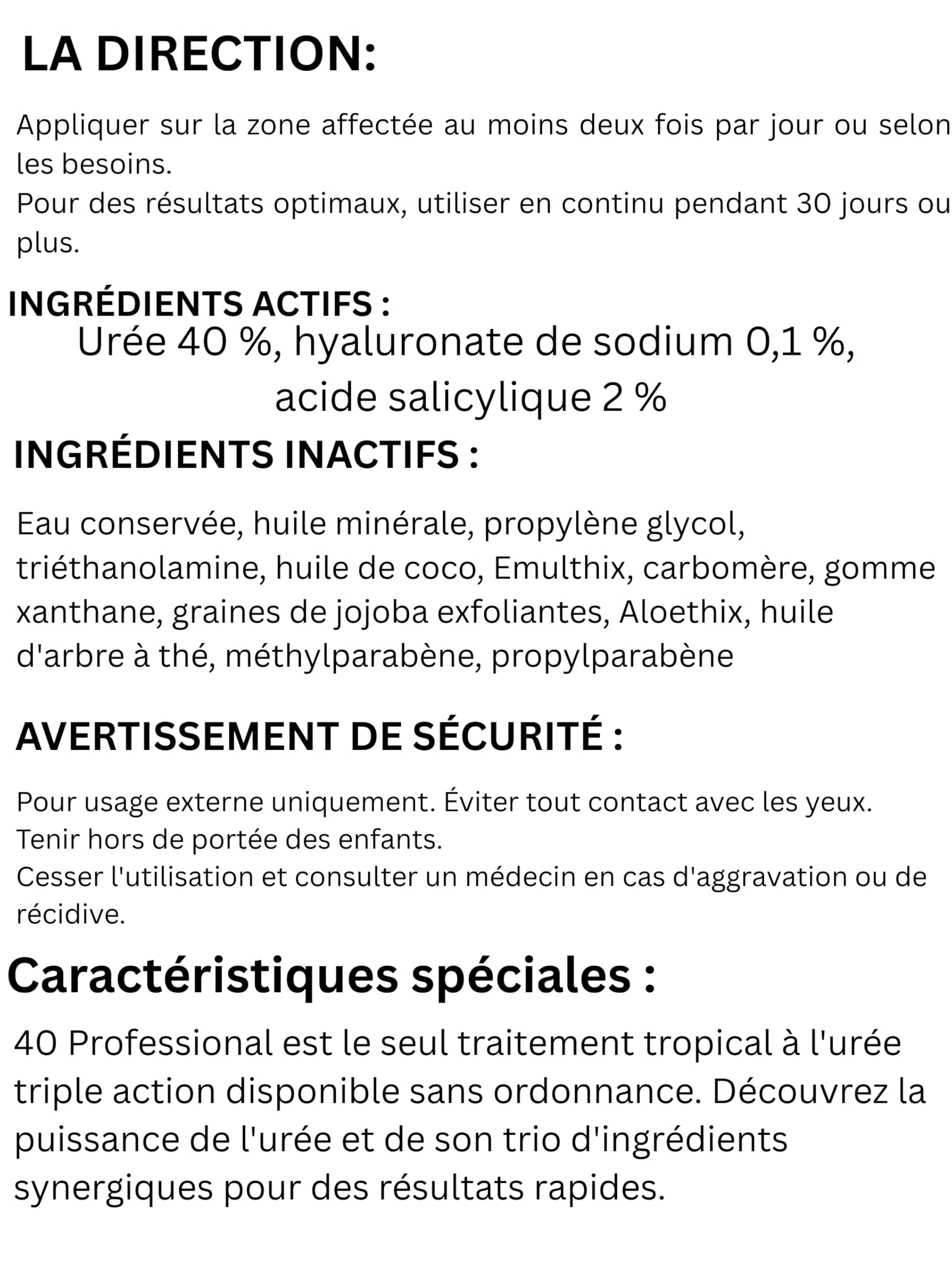 Envase de 4 onzas de BARE 40 PRO.