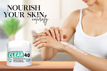 Talones secos mejoran con el gel de urea CLEAR