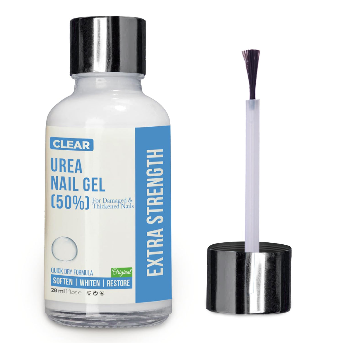Scientific Solutions Global Urea 50 Nail Gel: aplicación con pincel para uñas, fácil y precisa