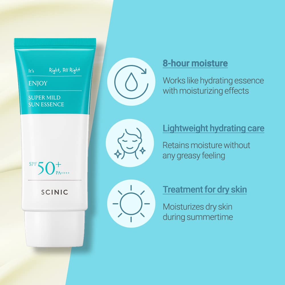 SCINIC Enjoy Sun Essence proteínas soja y ácido hialurónico para hidratación