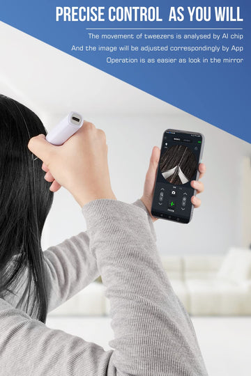 scopepick pinza con cámara 1080p para delinear cejas con precisión.