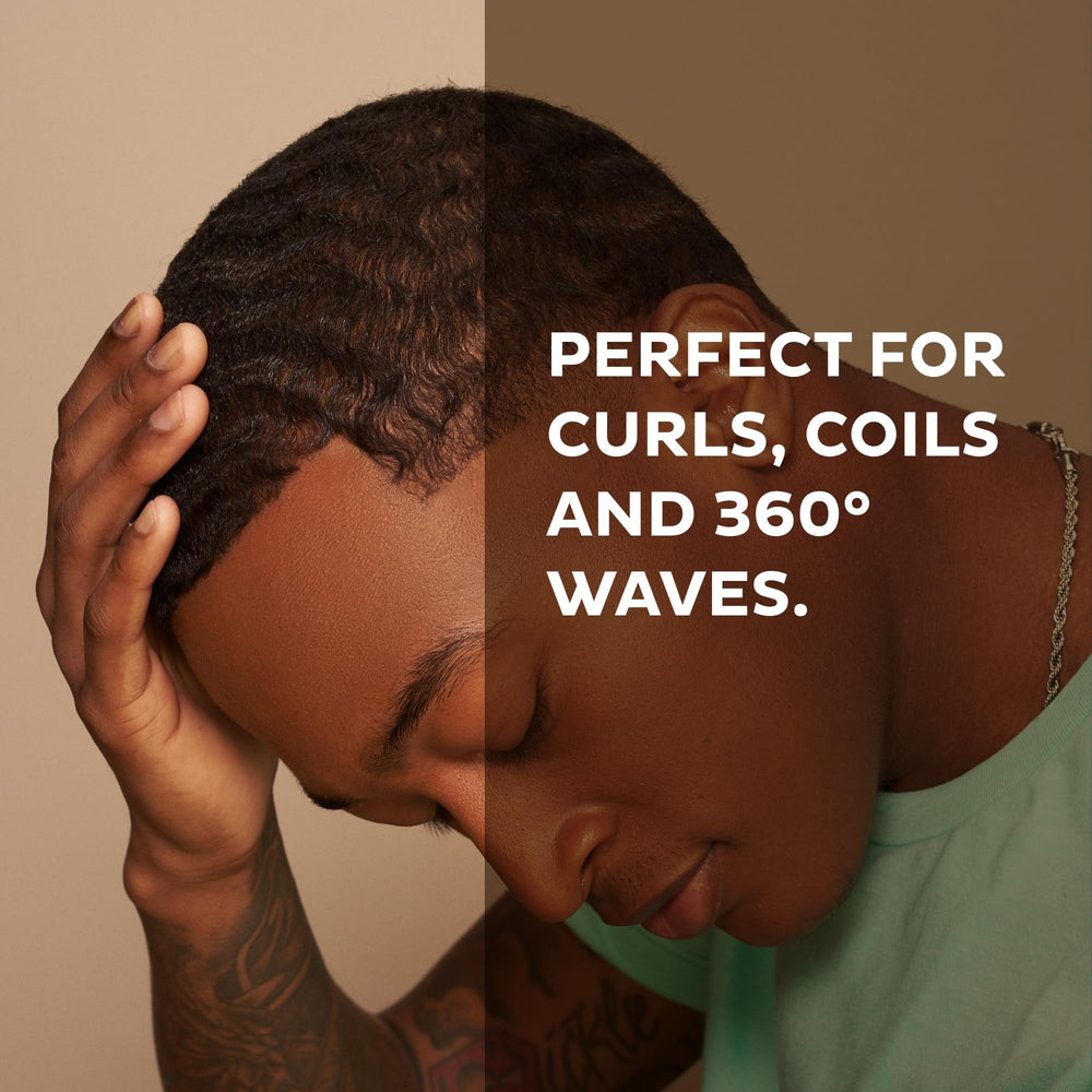 Scotch Porter Curls & Waves: primer plano de aceite capilar con textura ligera