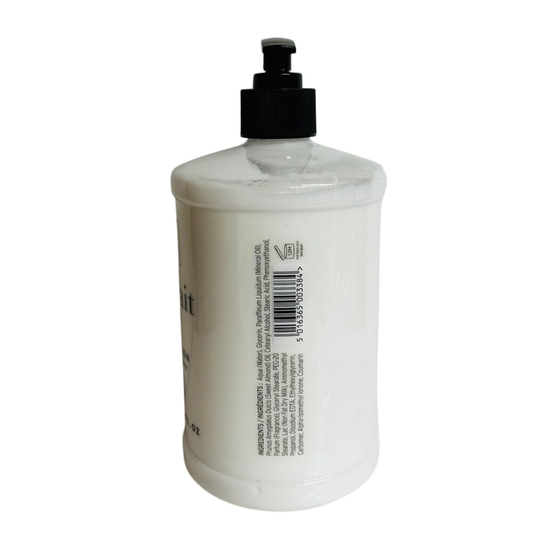 Scottish Fine Soaps Au Lait Locion Corporal, textura cremosa para piel suave y nutrida.