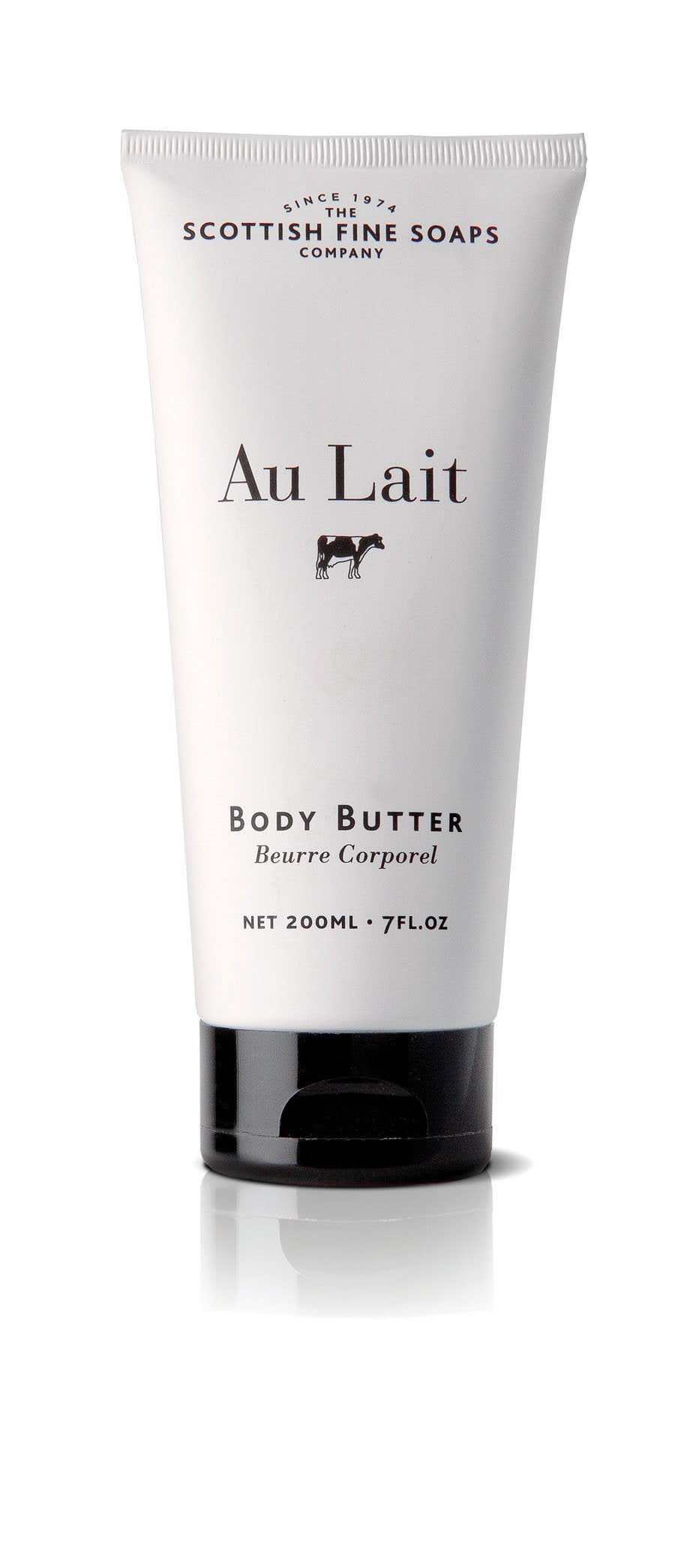 Scottish Fine Soaps Au Lait, tubo de crema corporal de 198 g, hidratación suave.