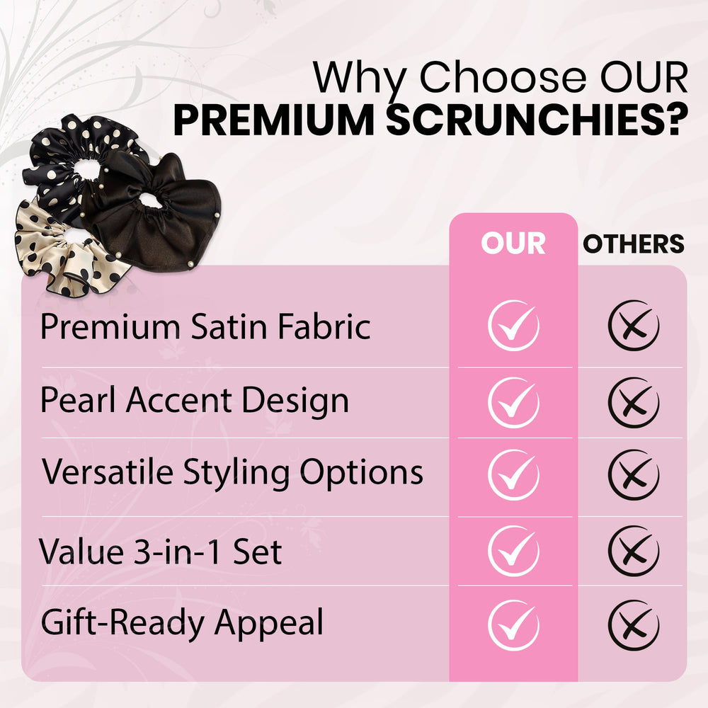 Scrunchies satinados grandes, elasticidad resistente para todo tipo de cabello.