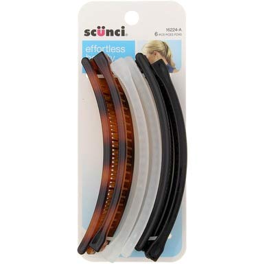 Pinza banana Scunci blanco opaco para estilos discretos y duraderos