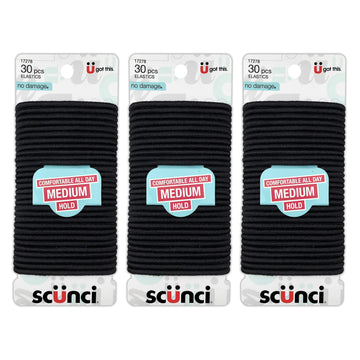 Scunci Effortless Beauty: caja de 90 elásticos sin daño para almacenamiento práctico