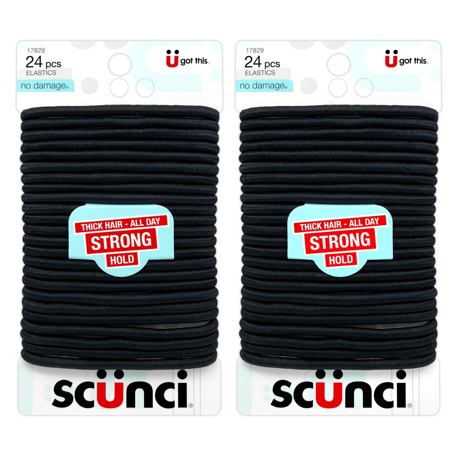 Scunci elásticos sin daño para cabello, paquete de 24 piezas, ideal para uso diario suave.