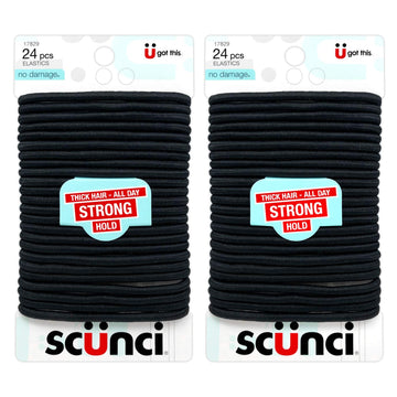 Scunci elásticos sin daño para cabello, paquete de 24 piezas, ideal para uso diario suave.