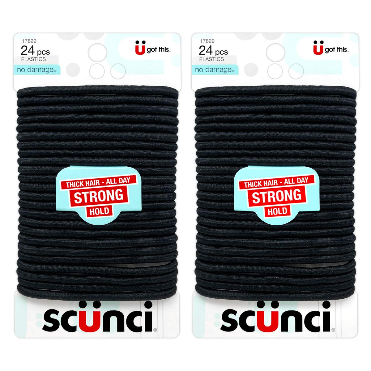 Scunci elásticos sin daño para cabello, paquete de 24 piezas, ideal para uso diario suave.