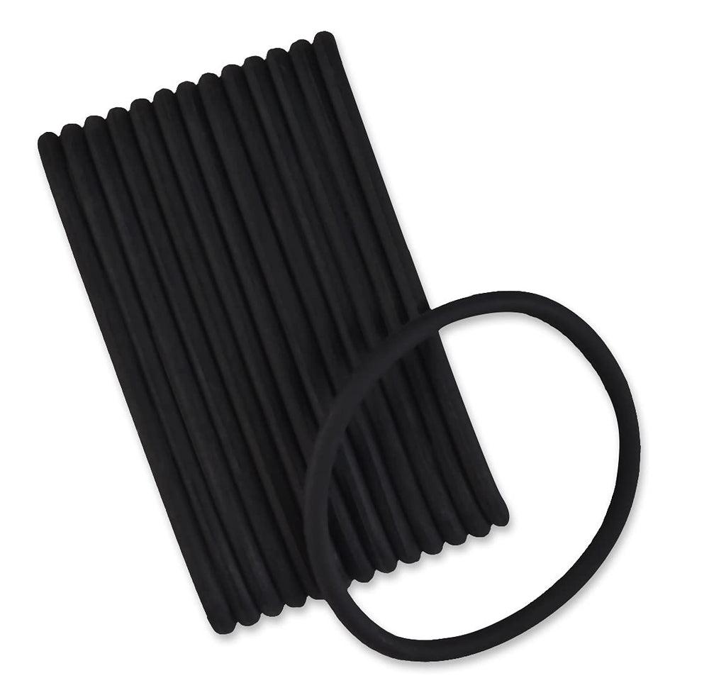 Pack 3x14 elásticos Scunci gel negros para reemplazos frecuentes.