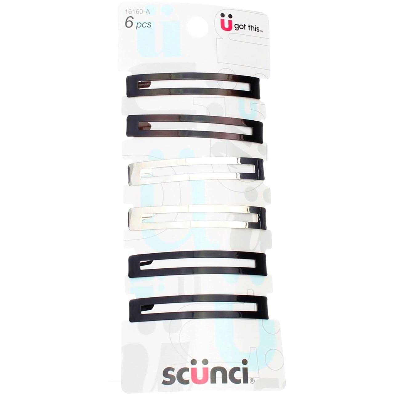 Paquete de seis horquillas Scunci para uso diario
