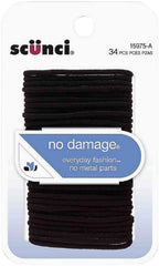 Lazo Scunci sin daño para cabello fino, negro, 34 unidades, uso diario.